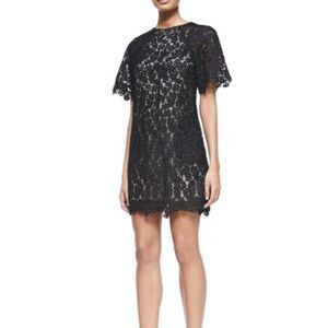 ERDEM BLACK Guipure dress size 4 in EUC